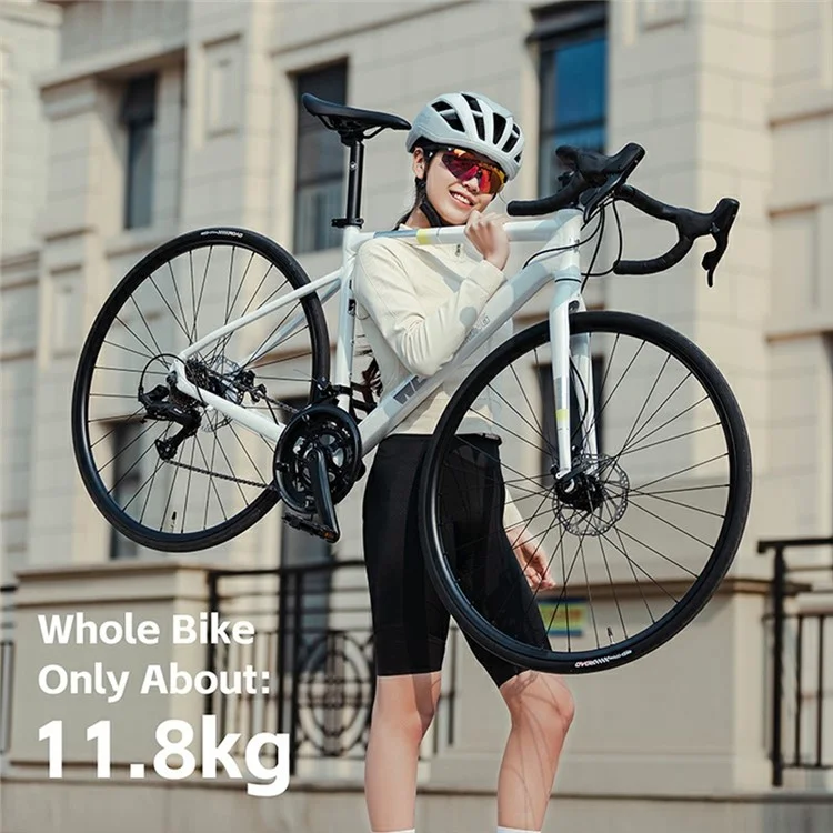 WEST BIKING JX100 700C Шоссейный велосипед, легкий алюминиевый, с дисковыми тормозами, для роста 175 - 190 см - Черный