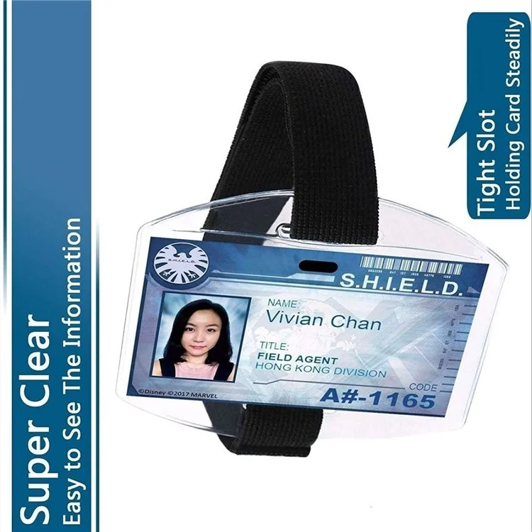 KT01 Armband ID Card Holder Magic Sticker Fastener Adjustable Strap for Outdoor  /  Sports  /  Work - Orange