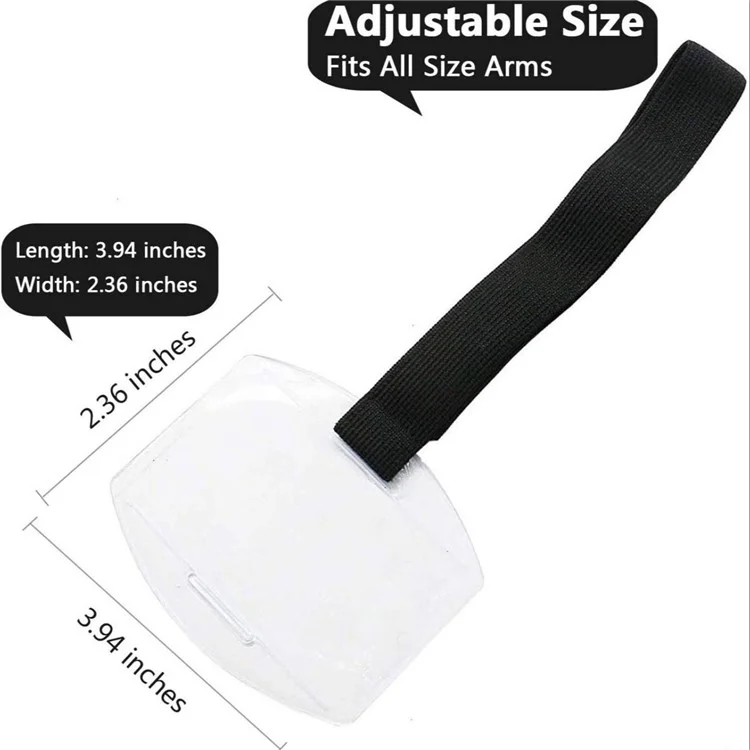 KT01 Armband ID Card Holder Magic Sticker Fastener Adjustable Strap for Outdoor  /  Sports  /  Work - Orange