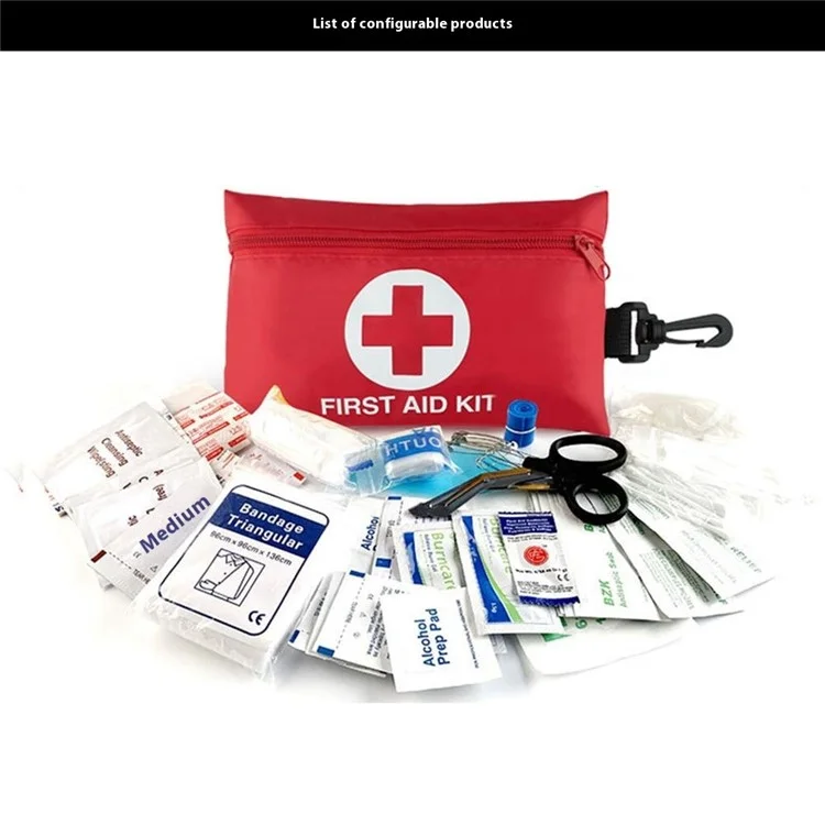 Kit de premiers secours portable 104 pièces pour voyage, voiture, maison et urgences - Sac médical de survie extérieur