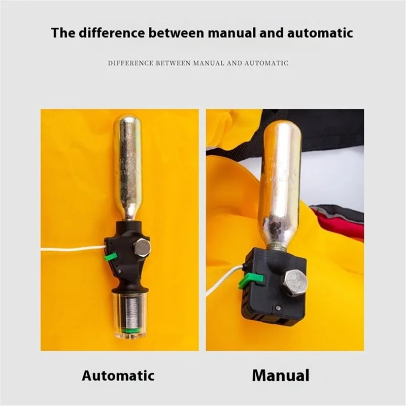 JH-CQJSY-01 Manual Version Portable Inflatable Life Jacket Adult 300D Nylon 150N High Buoyancy Vest - Red