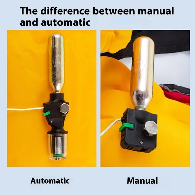 JH-CQJSY-01 Manual Version Portable Inflatable Life Jacket Adult 300D Nylon 150N High Buoyancy Vest - Red