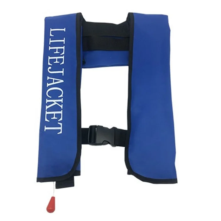 JH-CQJSY-01 Gilet de sauvetage gonflable automatique pour adulte en nylon 300D, 150N haute flottabilité - Bleu