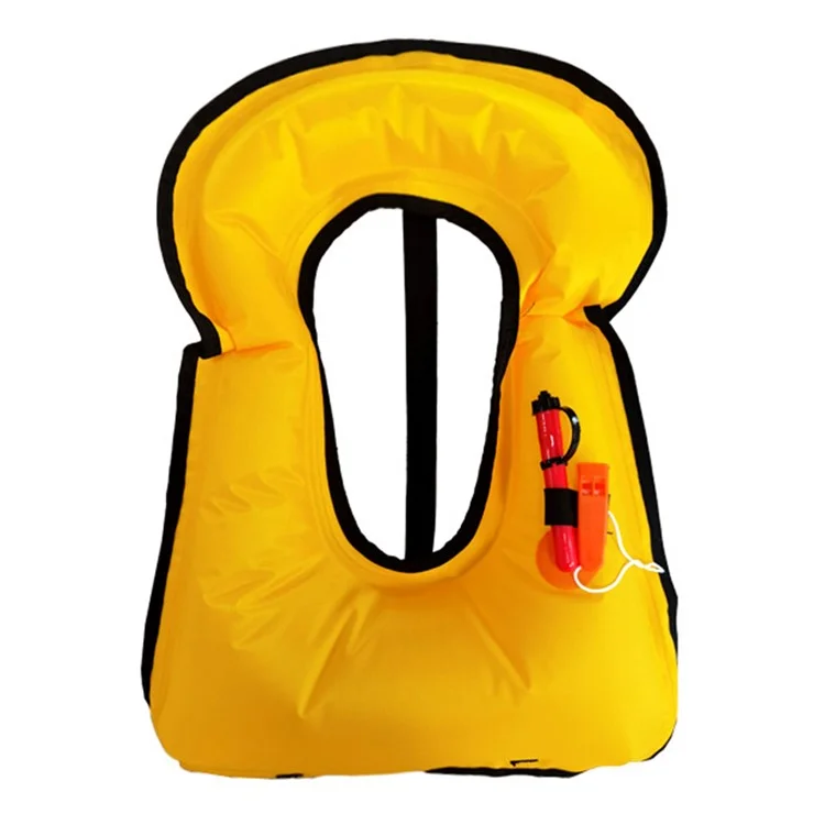JIHANG Gilet de Sauvetage Gonflable Portable Haute Flottabilité pour Plongée avec Tuba, Pêche et Urgence en Voiture