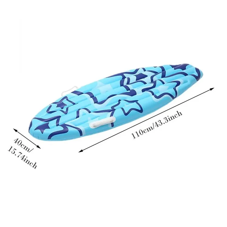 Planche de surf gonflable en PVC de 110x40 cm, glissière aquatique portable et planche de bodyboard pour enfants - Bleu
