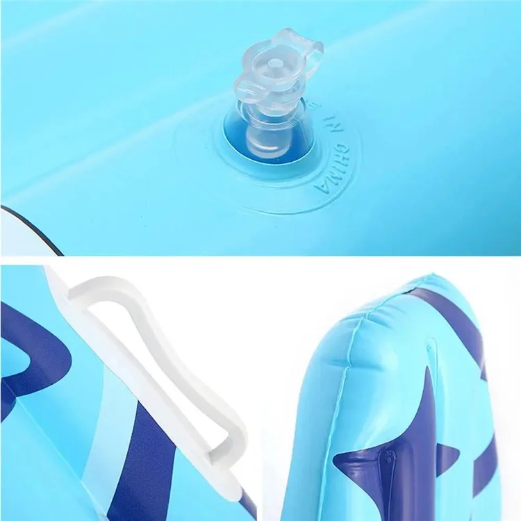 Planche de surf gonflable en PVC de 110x40 cm, glissière aquatique portable et planche de bodyboard pour enfants - Bleu