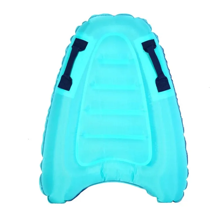 Planche de surf gonflable portable avec poignées pour enfants - Tapis de natation et dispositif flottant - Bleu