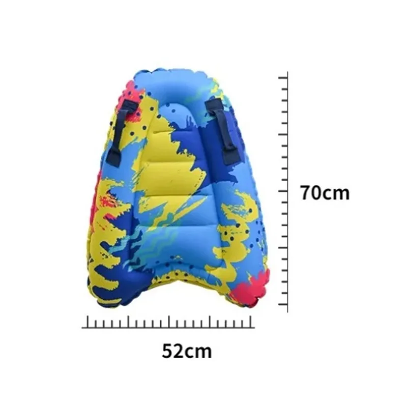 Portable Inflatable Surfboard with Handles for Kids Beach Swimming Mat Floating Device - Dinosaur