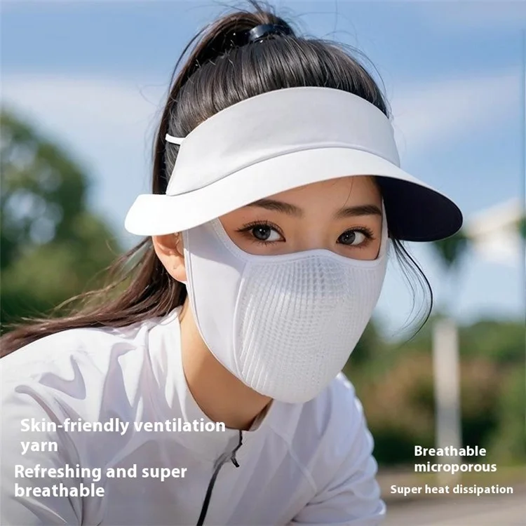 GOLOVEJOY XTJ146 Máscara Facial para Ciclismo de Verão em Seda de Gelo Respirável com Proteção UV - Cinza Escuro