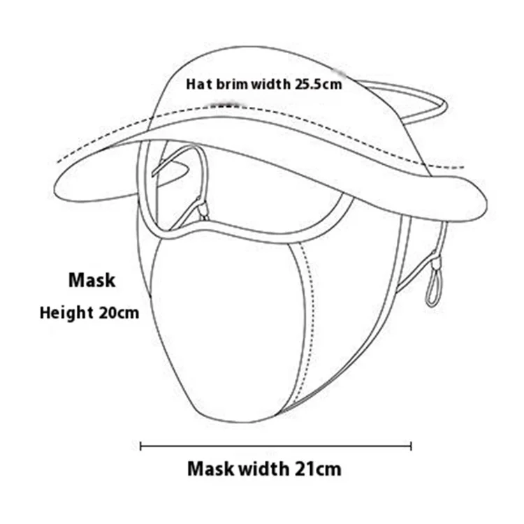 GOLOVEJOY XTJ146 Máscara Facial para Ciclismo de Verão em Seda de Gelo Respirável com Proteção UV - Cinza Escuro