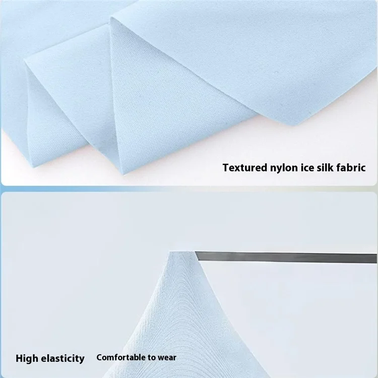 JLST 1 Pair Women Summer Thin Ice Silk UV Protection Gloves Breathable Cycling Manicure Half Finger Gloves - Sky Blue