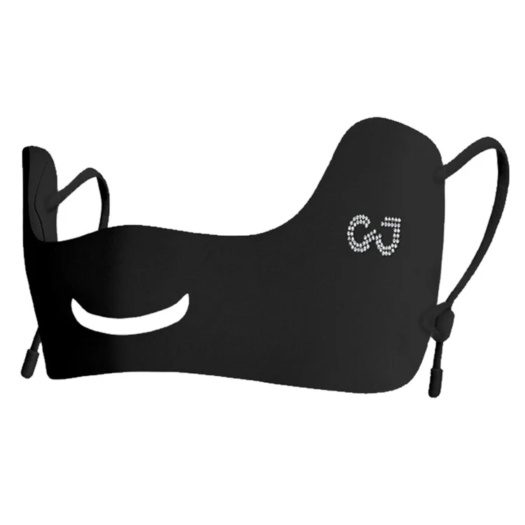 XTJ144 Masque de protection solaire pour golf extérieur pour femmes - Protection des coins des yeux, design papillon, masque respirant en soie glacée - Noir