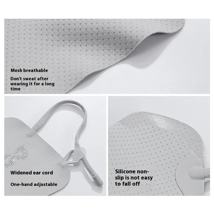 XTJ144 Masque de protection solaire pour golf extérieur pour femmes - Protection des coins des yeux, design papillon, masque respirant en soie glacée - Noir