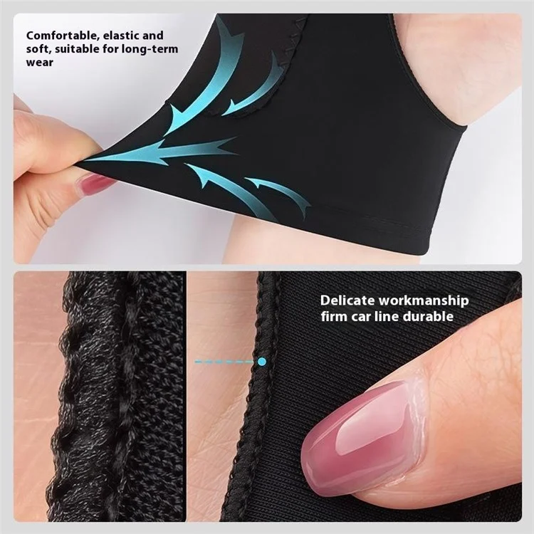 SCHHST 1Pc Anti-Smudge Drawing Glove Artists Thick Spandex Tablet Stylus Two Finger Breathable Sweat Resistant Glove - Black / S