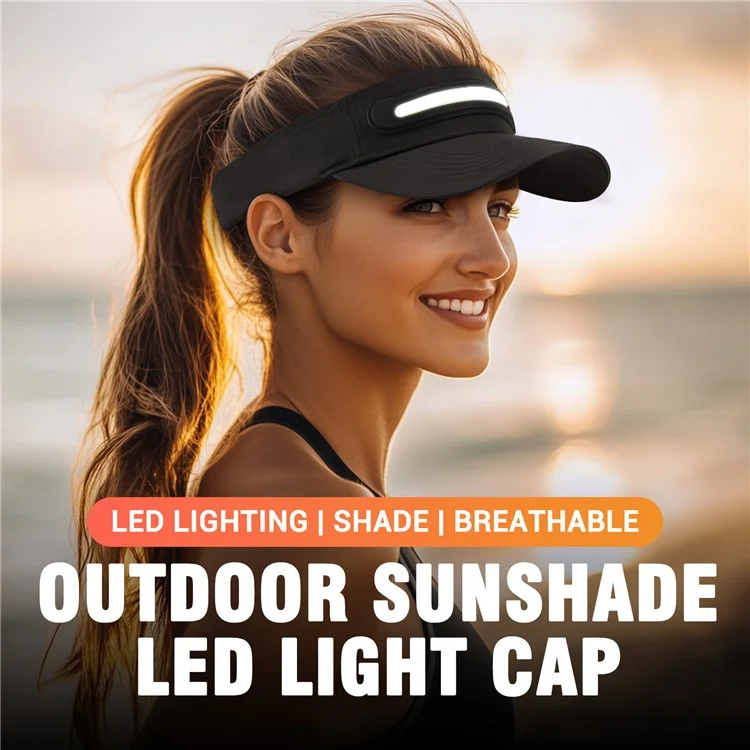 KD-TD3 Outdoor LED Illuminated Headlamp Cap Night Lighting Rechargeable Visor Hat