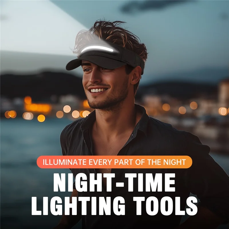 KD-TD3 Outdoor LED Illuminated Headlamp Cap Night Lighting Rechargeable Visor Hat