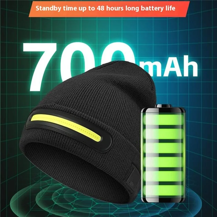 M1-TD3 LED Светящаяся Шапка с Подзарядкой для Ночного Бега, Теплая Вязаная Кепка с Подсветкой
