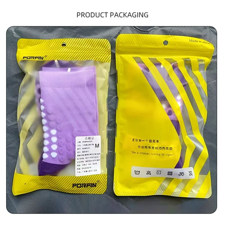 PORFIN Professional Sports Socks Sweat Wicking Mid Calf Socks for Running / Fitness / Basketball, Size M - Light Blue