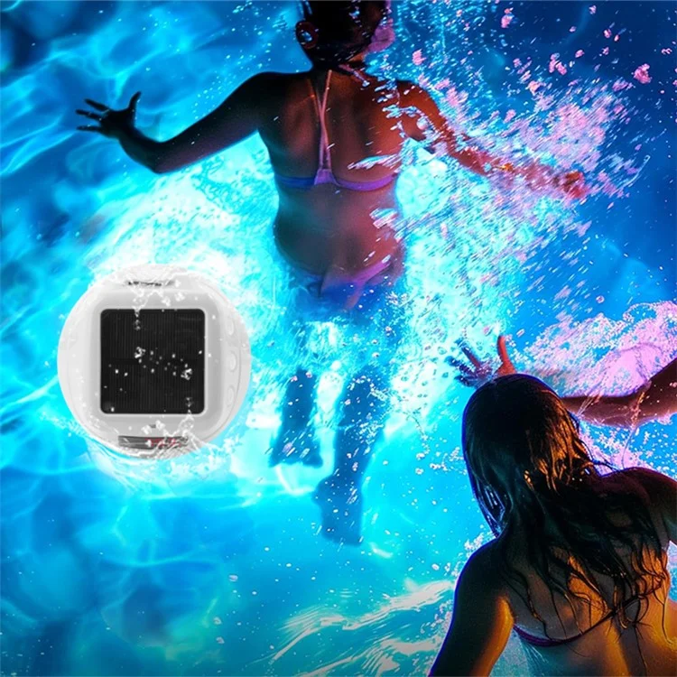 TS-PL01 Wireless Floating Pool Thermometer Solar Powered Digital Display Water Temperature Meter with RGB Light - White
