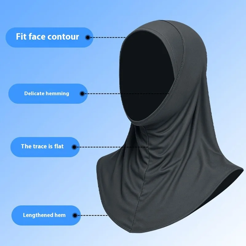 ETMSLTT Muslim Head Scarf for Children Sun Protection Milk Silk Middle Eastern Hijab Ethnic Turban Headwrap - Nude