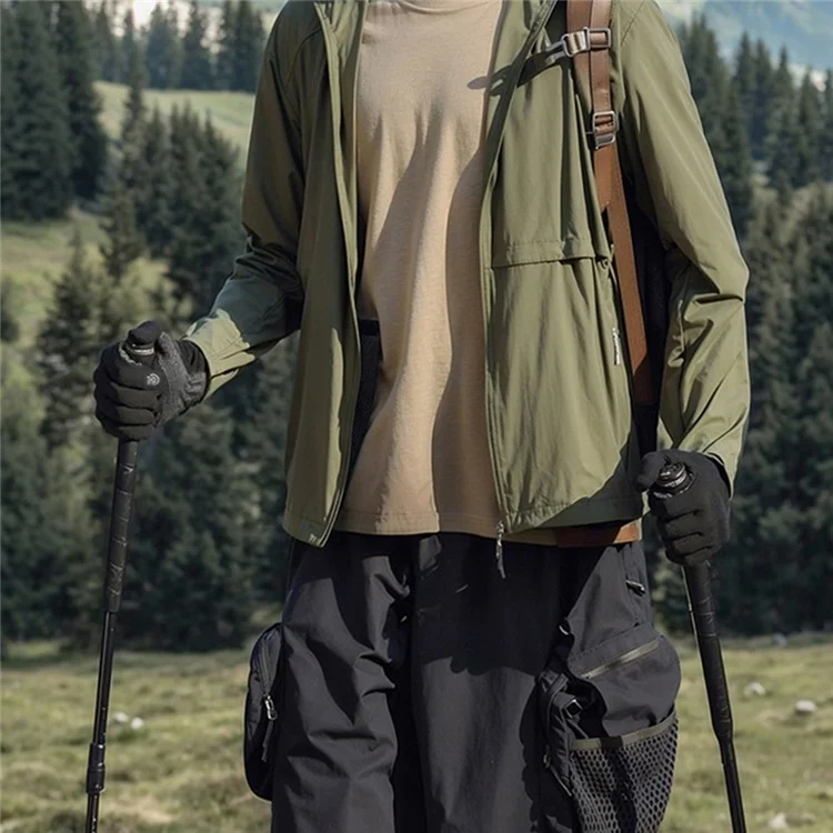 GOLOVEJOY XG80 Gants Tactiles de Protection Solaire en Soie Glacée Anti-Dérapants à Doigts Complets pour Sports de Plein Air - Noir / XXL