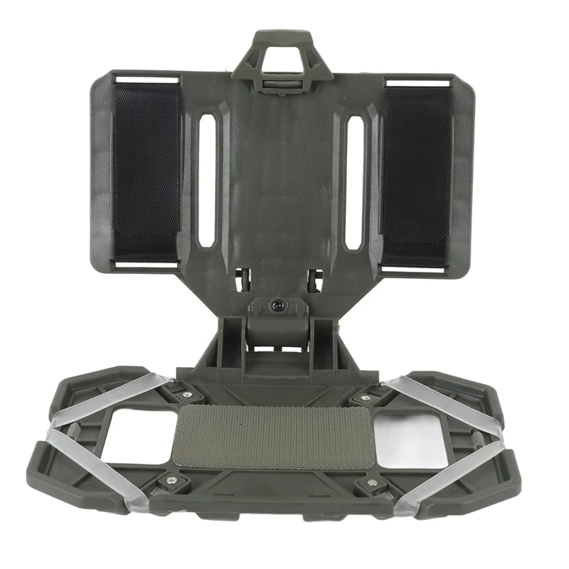 Outdoor Chest Phone Holder for 4.7 - 6.7 Inch Screens Tactical Vest Foldable Cellphone Mount - Army Green