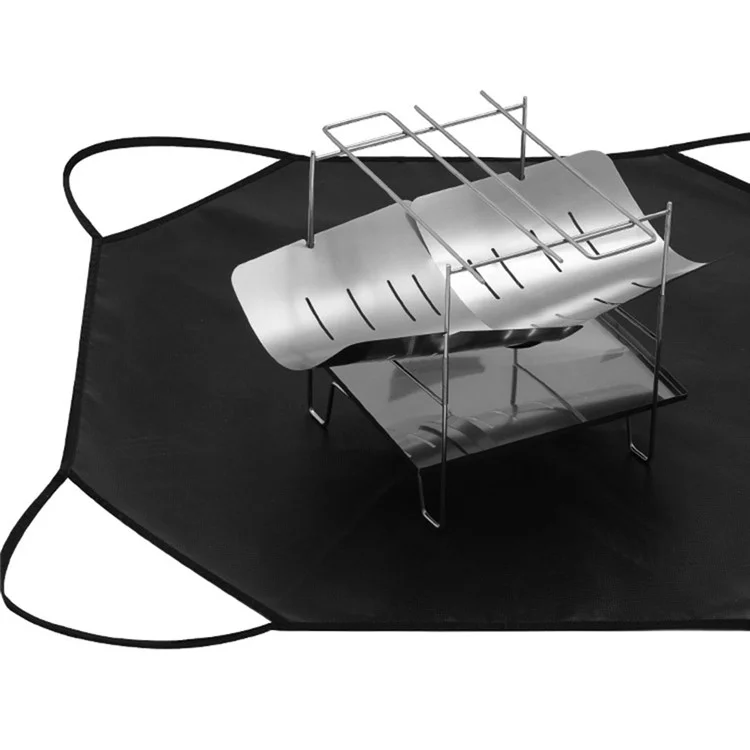 CLS Tapete Portátil Resistente ao Fogo para Camping Revestido de Silicone Manta Antichama de Fibra de Vidro para Isolamento de Calor em Churrascos