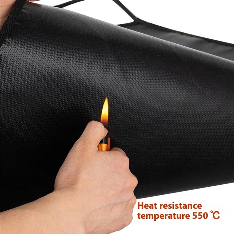 CLS Tapete Portátil Resistente ao Fogo para Camping Revestido de Silicone Manta Antichama de Fibra de Vidro para Isolamento de Calor em Churrascos