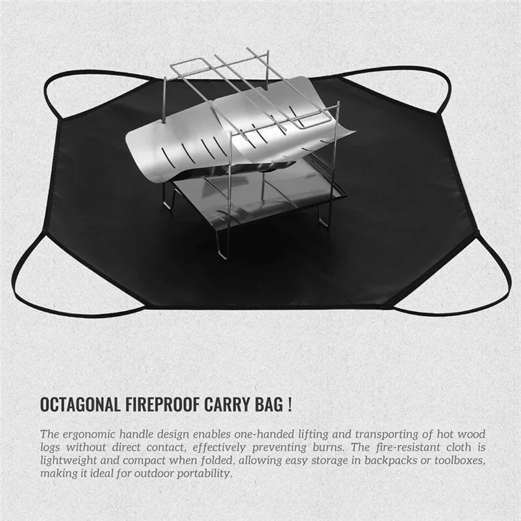 CLS Tapete Portátil Resistente ao Fogo para Camping Revestido de Silicone Manta Antichama de Fibra de Vidro para Isolamento de Calor em Churrascos