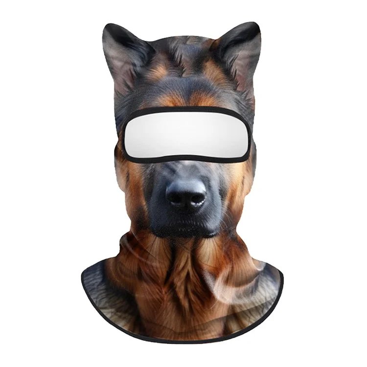Masque Balaclava de Cyclisme Printemps-Été en Soie de Lait, Protection Solaire Intégrale, Imprimé Animal Amusant - DWLETT-004