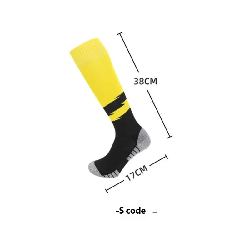 PORFIN 664 Summer Professional Sports Socks Non Slip Long Tube Breathable Soccer Socks, Size S - Fluorescent Green