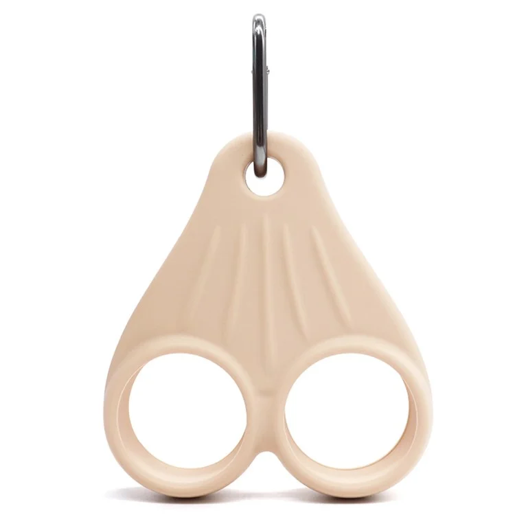 Support-balles de golf portable en silicone avec clip de ceinture et crochet - Organisateur de tees pour sports extérieurs - Beige