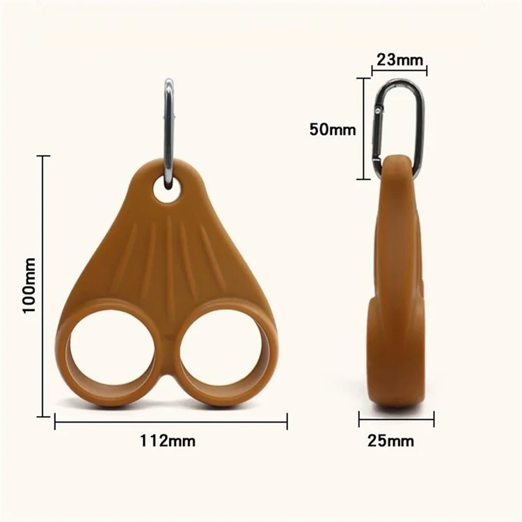 Support-balles de golf portable en silicone avec clip de ceinture et crochet - Organisateur de tees pour sports extérieurs - Beige