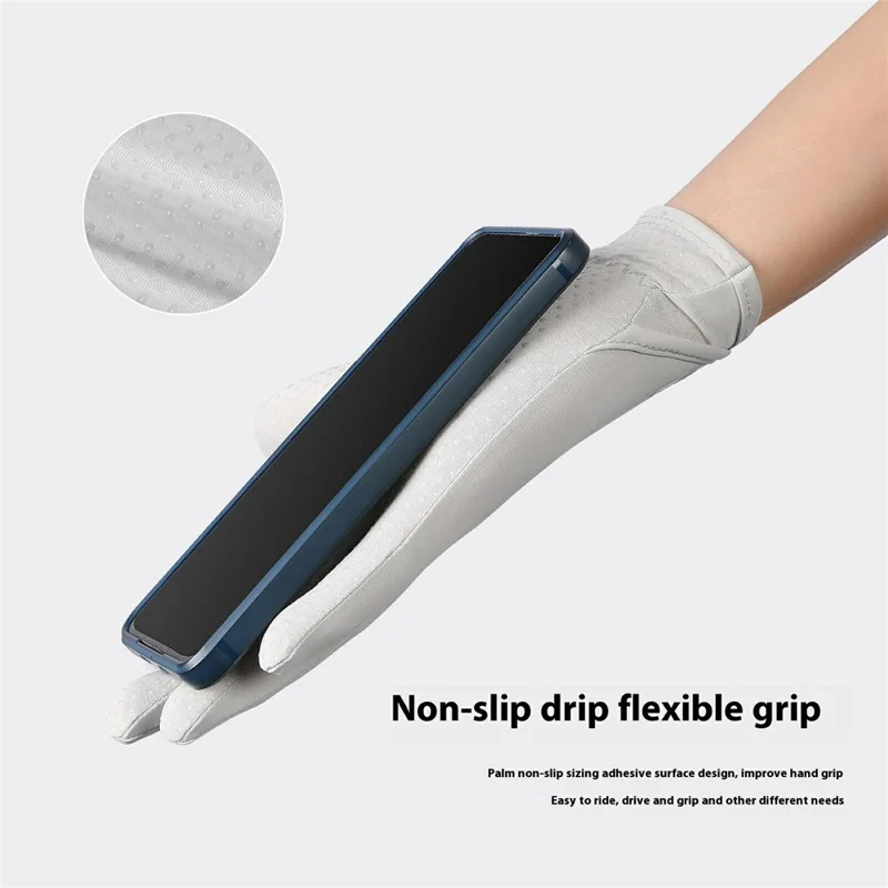 VILICO A0039 1 Pair Summer Cycling Gloves UV Protection Thin Breathable Touchscreen Ice Silk Gloves - Black