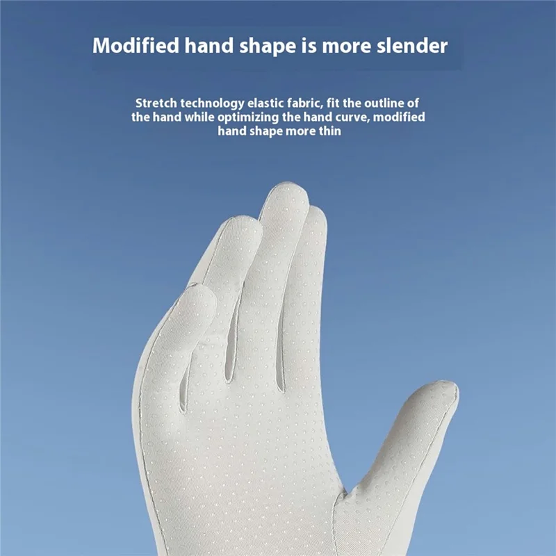 VILICO A0039 1 Pair Summer Cycling Gloves UV Protection Thin Breathable Touchscreen Ice Silk Gloves - Black