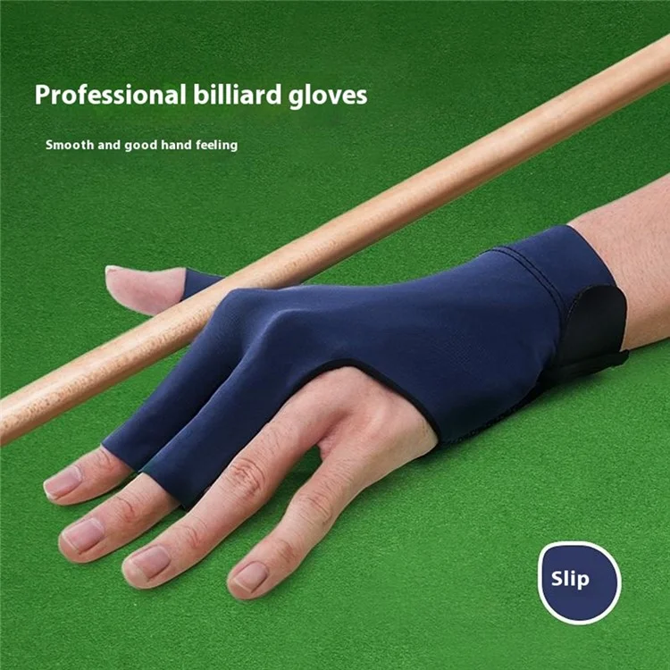 GL060 1 Pièce de Gant de Billard Respirable Anti-Dérapant Résistant à l'Usure - Bleu Main Gauche / S
