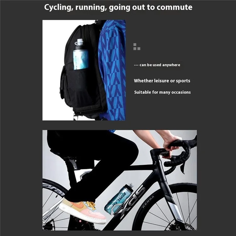 ESLNF YLB-23 PP5 Isolierte Fahrrad-Wasserflasche Fluoreszierender Squeeze-Sportbecher (BPA-frei, Ohne FDA) - Schlichte Linien