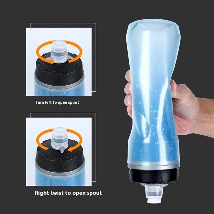ESLNF YLB-23 PP5 Isolierte Fahrrad-Wasserflasche Fluoreszierender Squeeze-Sportbecher (BPA-frei, Ohne FDA) - Schlichte Linien
