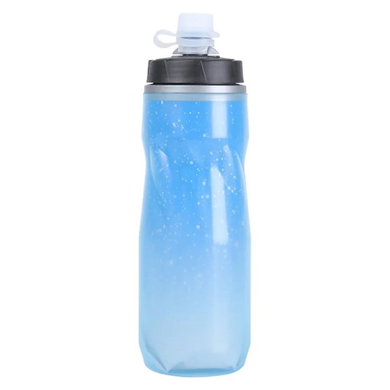 ESLNF YLB-23 PP5 Insulated Cycling Water Bottle Fluorescent Squeeze Sport Bottle (BPA-Free, No FDA) - Ocean Bubbles