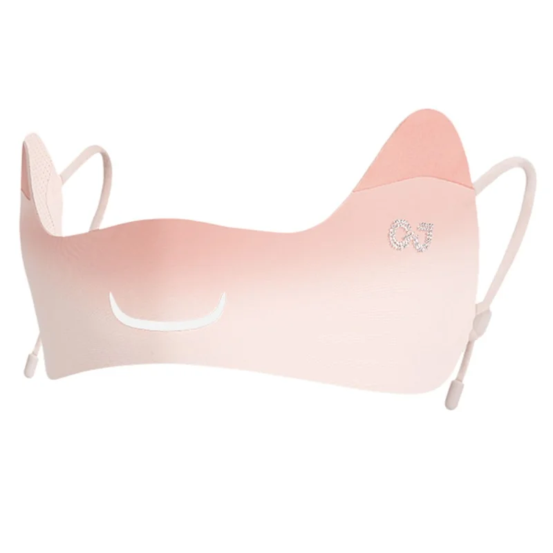 GOLOVEJOY XTJ155 Sun Protection Golf Face Mask Outdoor Sports Breathable Ice Silk Anti UV Face Shield - Sand Pink