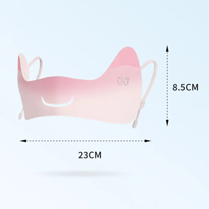 GOLOVEJOY XTJ155 Sun Protection Golf Face Mask Outdoor Sports Breathable Ice Silk Anti UV Face Shield - Sand Pink