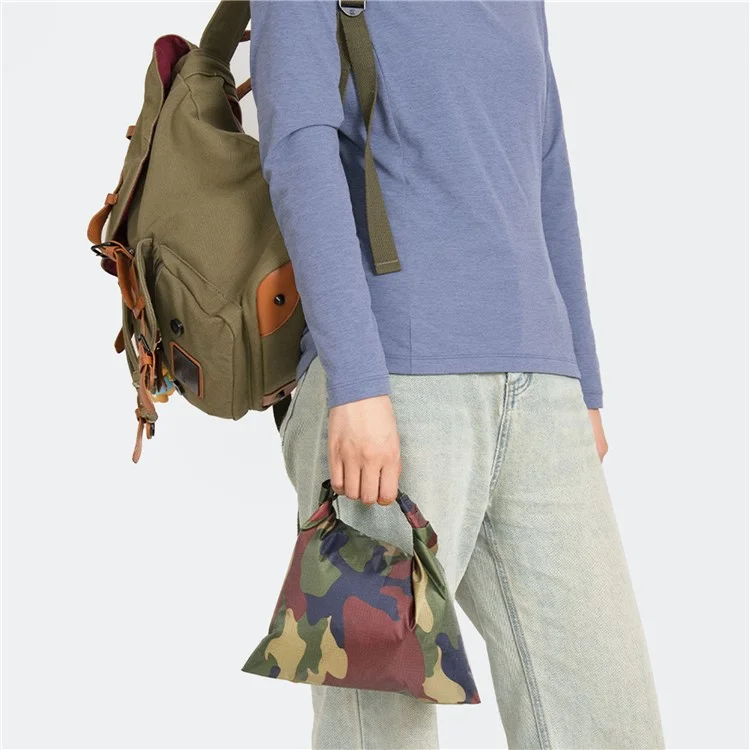Saco Impermeável Militar Camuflado de 2,5L para Trilhas e Camping, 22,5 x 29cm