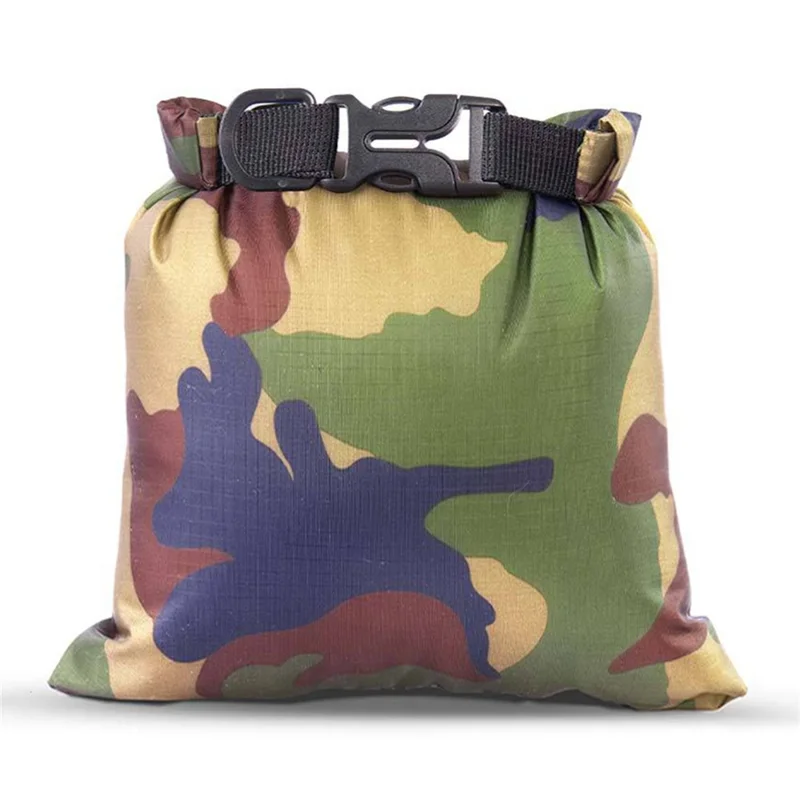 5L 25x37cm Outdoor IPX3 Waterproof Dry Bag Roll Top Closure 210T Polyester Taffeta Storage Bag