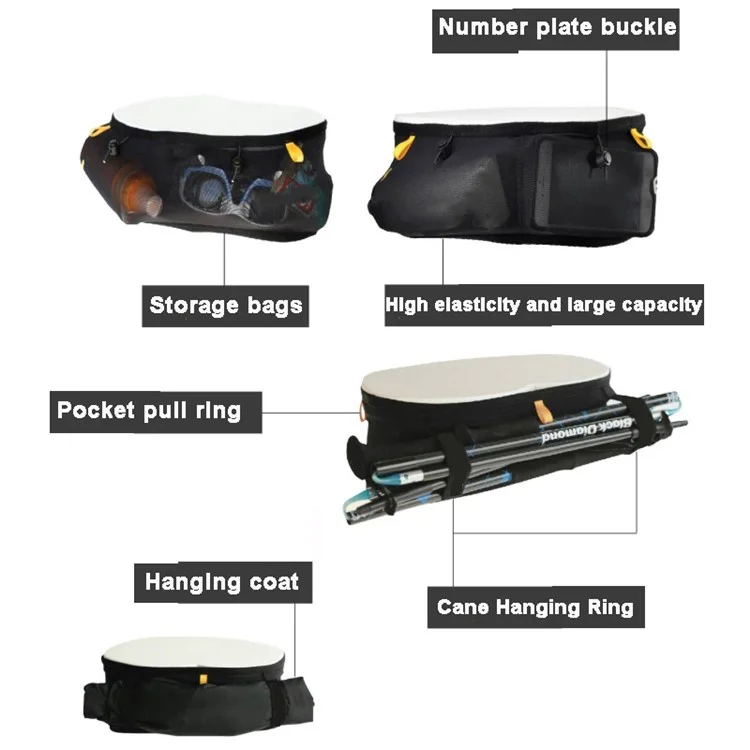Portabottiglie 230 per Marcia/Corsa Borsa da Cintura per Maratona Ciclismo Porta Cellulare Marsupio, Taglia S - Arcobaleno