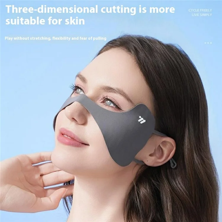 WEST BIKING YP0201460 Outdoor Sun Protection Face Mask UV Shield Butterfly Shape Mask for Running Cycling Hiking Fishing - Dark Grey