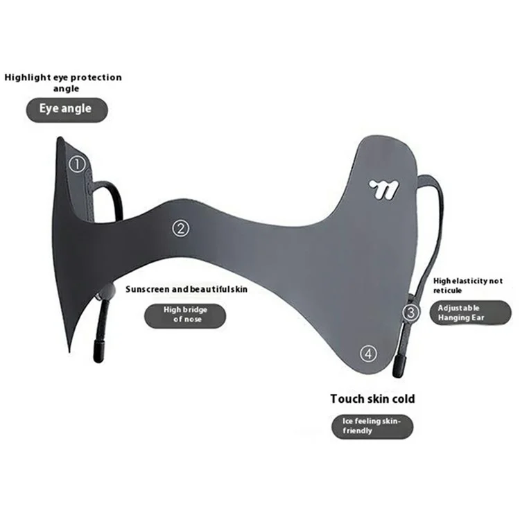 WEST BIKING YP0201460 Outdoor Sun Protection Face Mask UV Shield Butterfly Shape Mask for Running Cycling Hiking Fishing - Dark Grey