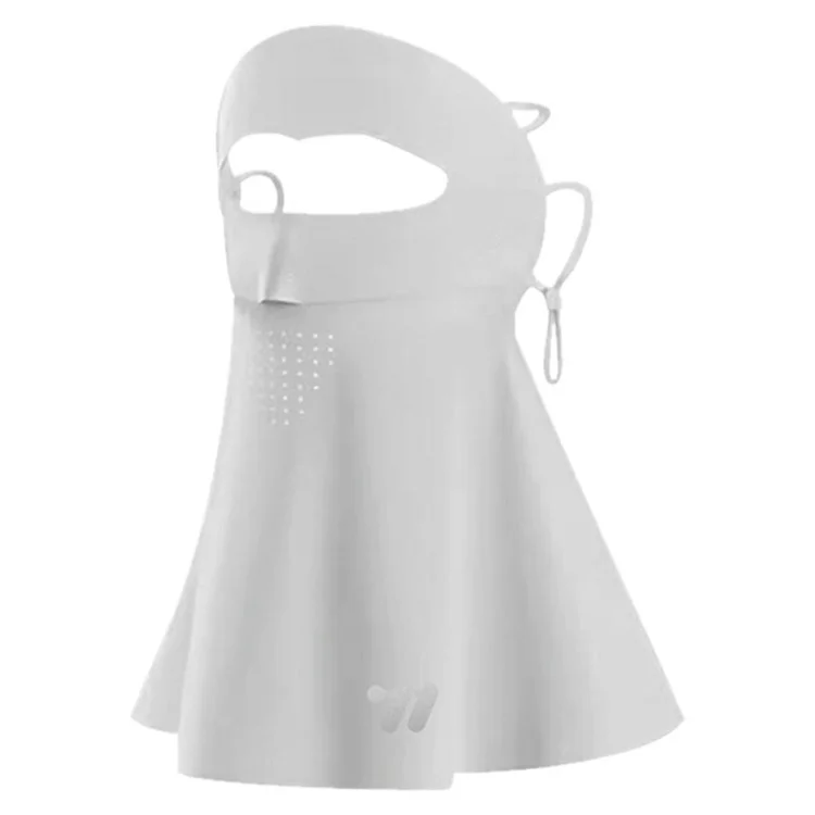 WEST BIKING YP0201462 Maschera per il viso protettiva da sole Traspirante in seta ghiacciata Protezione completa per il viso e il collo per ciclismo all'aperto, corsa - Grigio