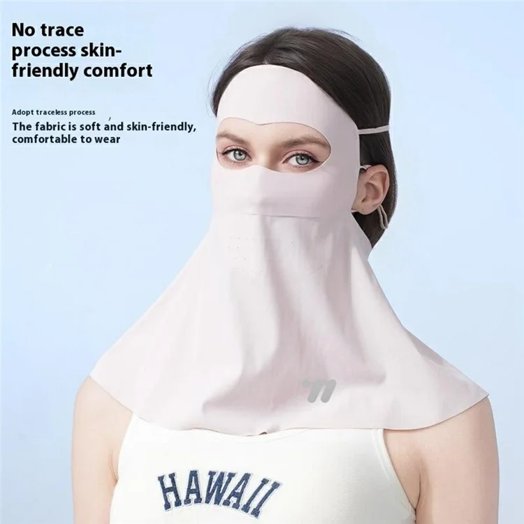 WEST BIKING YP0201462 Maschera per il viso protettiva da sole Traspirante in seta ghiacciata Protezione completa per il viso e il collo per ciclismo all'aperto, corsa - Grigio