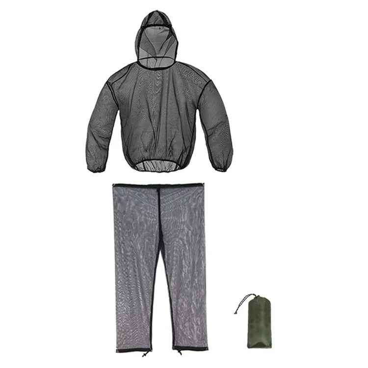 Moskito-Schutz-Anzug Mesh-Top + Hose 2-teiliges Set für Outdoor-Camping, Wandern, Reisen