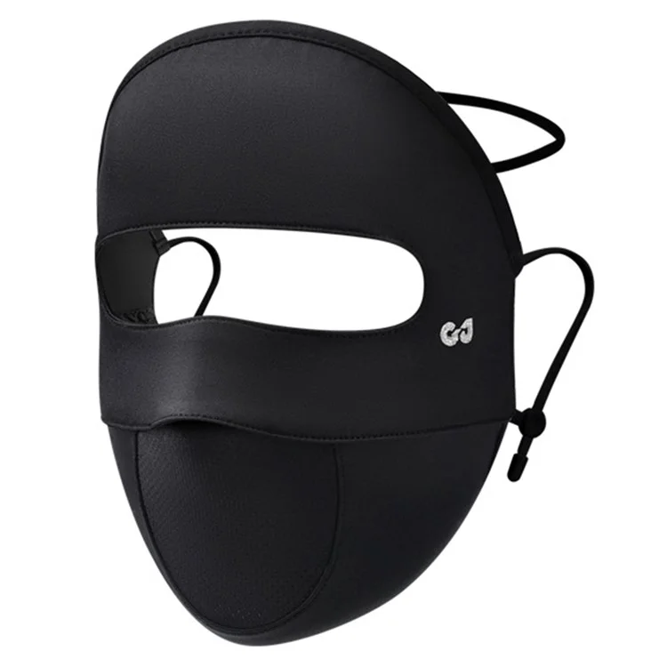 GOLOVEJOY XTJ152 Summer Full Face Sun Protection Mask Ice Silk Cycling Face Cover Women Facekini - Black